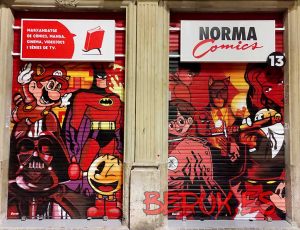 graffiti persiana norma comics Barcelona Batman mario pacman darth vaider mortadelo roja